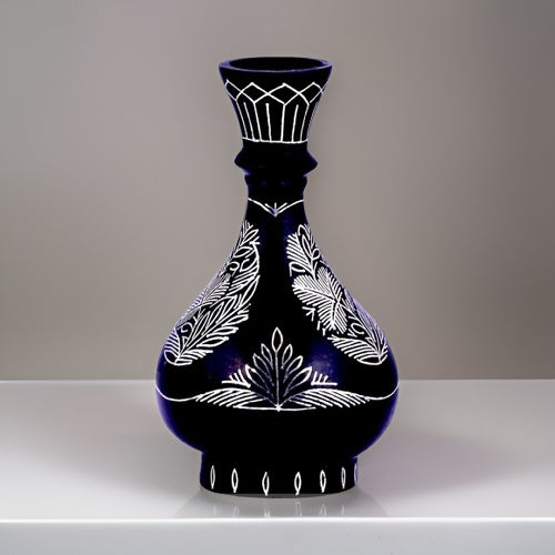 Bidri Silver Inlay Flower Vase (4inch)