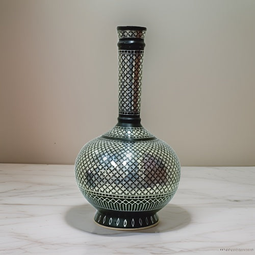 Bidri Silver Inlay Legacy Flower Vase (7inch)