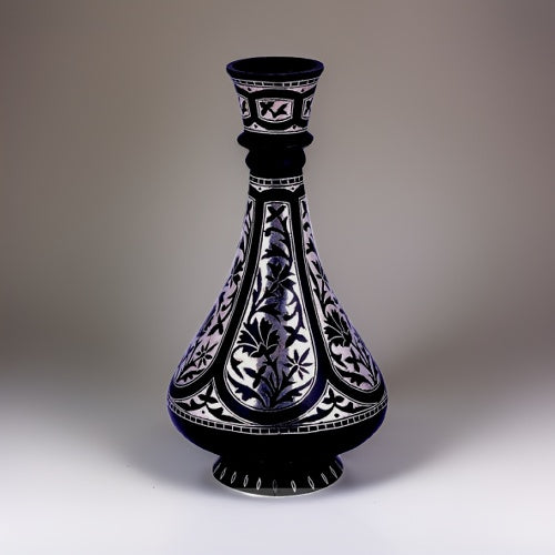 Bidri Silver Inlay Shahnai Flower Vase 2 (8inch)