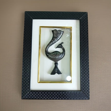 Bidri Silver Inlay Peacock Frame | Bidri Work | Bidri Art