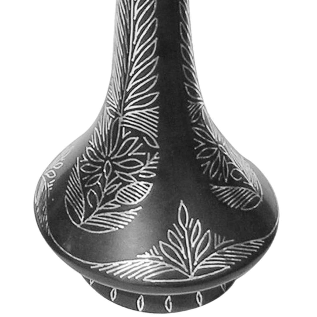Bidri Silver Inlay Flower Vase Tar Work Shahnai