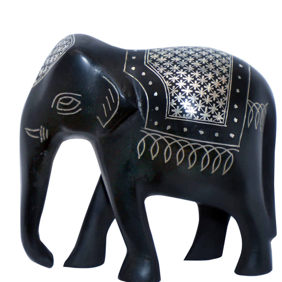 Bidri Silver Inlay Elephant 3