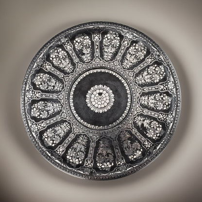 Bidri Silver Inlay Lagacy Art Plate | Bidri Work | Bidri Art