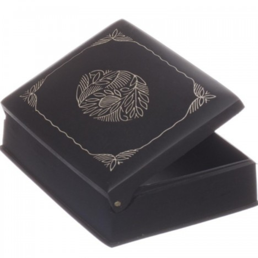 Bidri Silver Inlay Art Box (4inch)