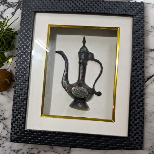 Bidri Silver Inlay Jug Vase Frame | Bidri Work | Bidri Art