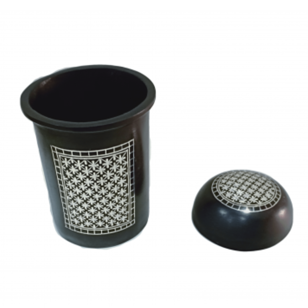 Bidri Silver Inlay Pen Holder and Paper weight Combo