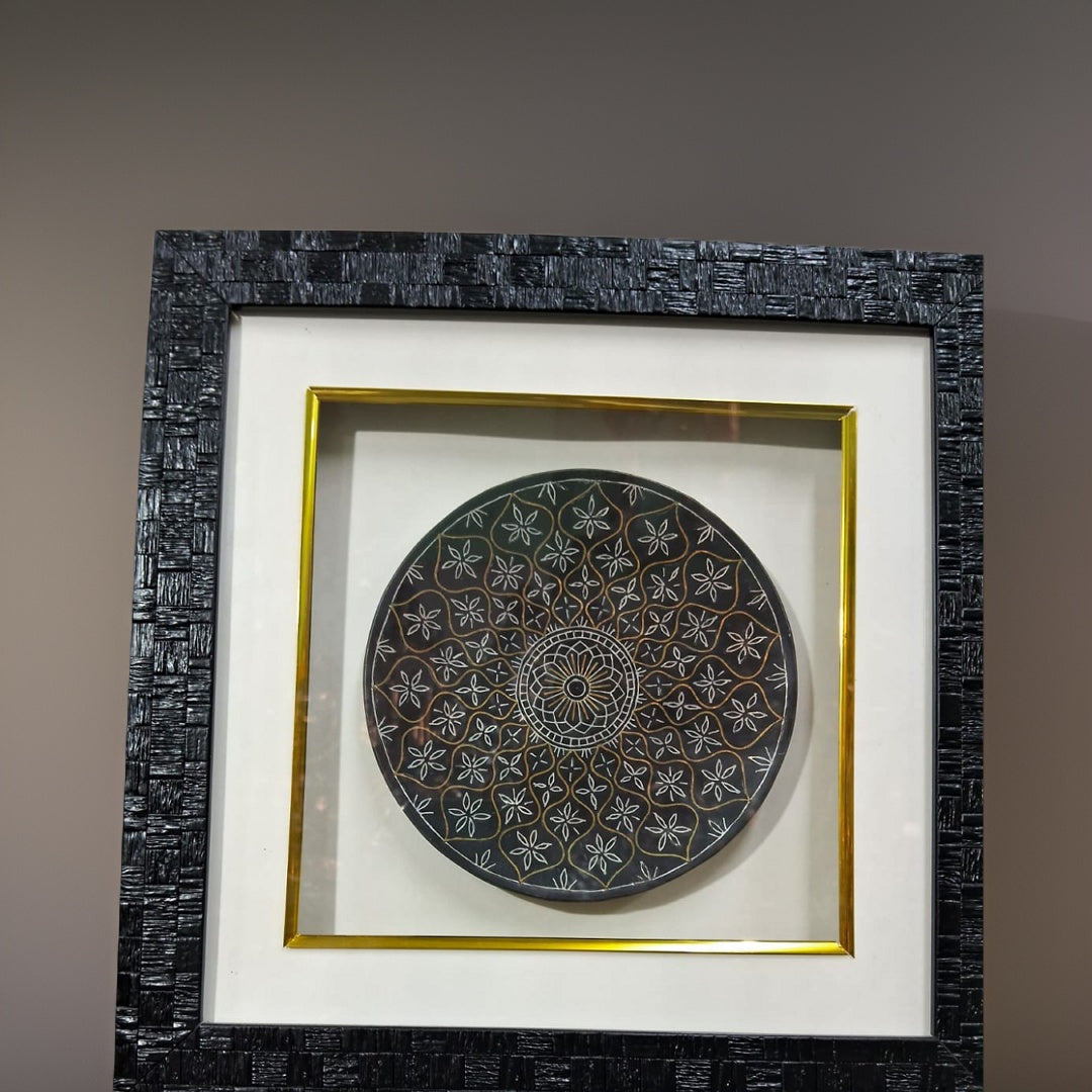 Bidri Silver And Pital Inlay Art Frame | Bidri Work | Bidri Art