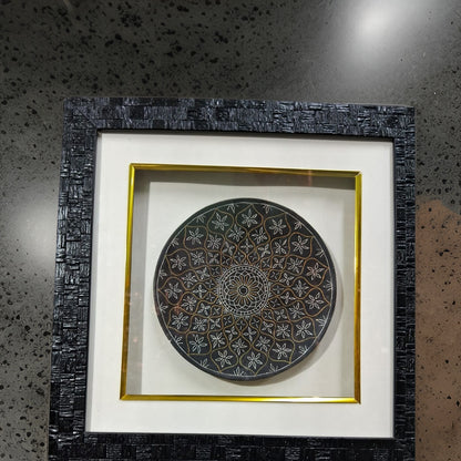 Bidri Silver And Pital Inlay Art Frame | Bidri Work | Bidri Art