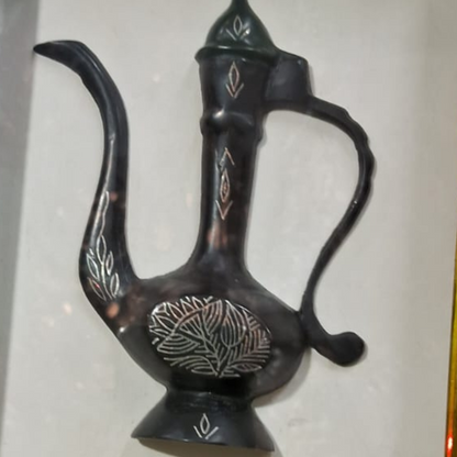 Bidri Silver Inlay Jug Vase Frame
