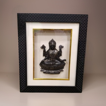 Bidri Silver Inlay Lakshmi Frame | Bidri Work | Bidri Art